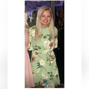 Hello Molly Green Floral Dress